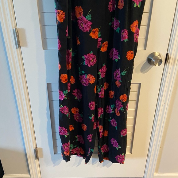 Torrid Pantsuit Romper Off the Shoulder Black Floral Bohemian Summer Size 3 - Picture 6 of 8